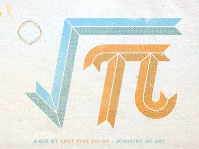 √π font lost type pi ribbon square root symbol type