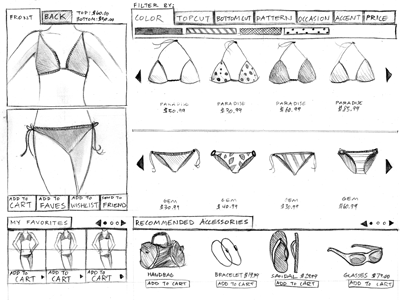 Product Customizer Sketch bikini pencil sketch