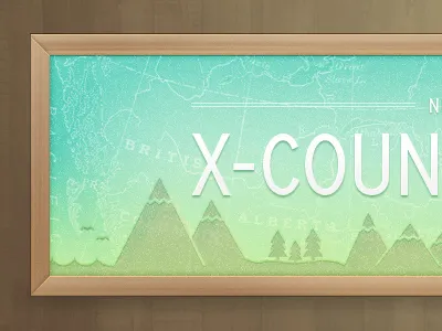 Road Trip Banner banner frame header map web wood