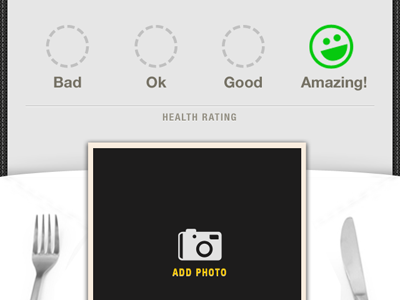 Food Detail Screen foodish iphone mobile rating ui