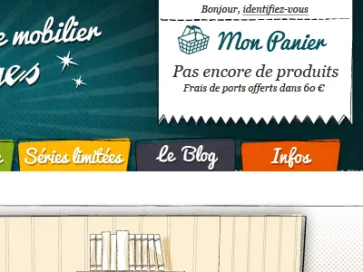 Vintage2bis bag cart color e commerce retro shop vintage