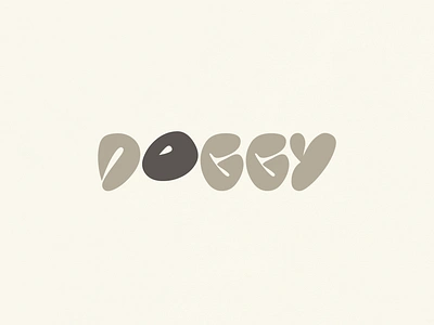 Doggy | Typographical Poster animal dog font graphics minimal poster sans serif simple text typography