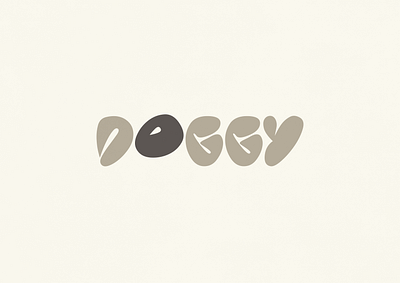 Doggy | Typographical Poster animal dog font graphics minimal poster sans serif simple text typography