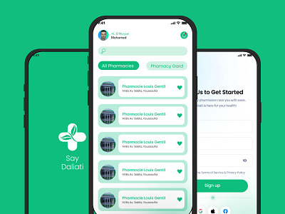 Saydaliati - Simple Pharmacy Locator App Design appdesign googlemapsintegration mobileappdesign mobileui pharmacyapp ui uidesign uiux userfriendly ux uxdesign webdesign