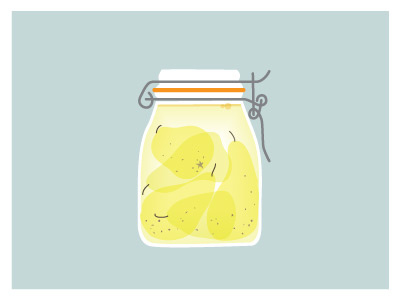 Pears Jar bookjacket cooking food illustrattion leftloft vector