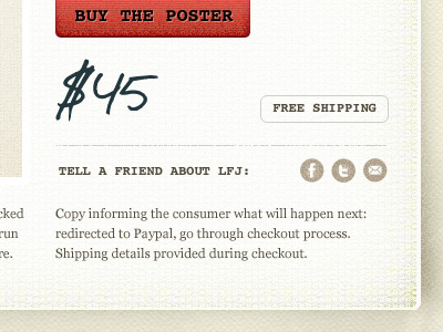 Poster Sale button courier georgia handwritten font japan journal shadow layering paper red social media texture