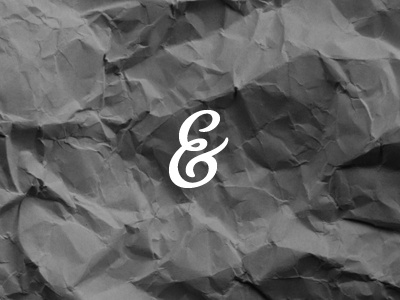 Ampersand. ampersand black black paper crinkled paper rough