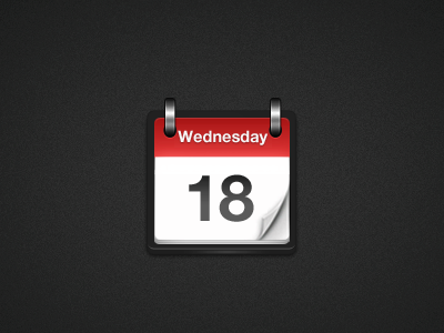 Calendar! black calendar date icon metal photoshop red