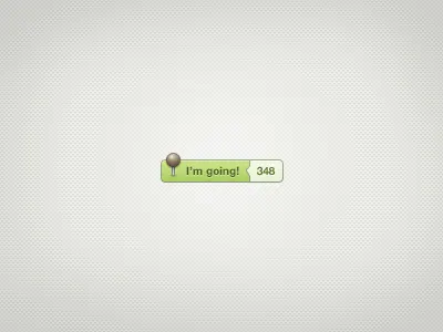 I'm going! button green number pattern pin