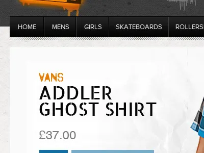 Kateskates black clean orange texture ui