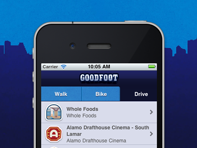 Goodfoot Now Available! austin goodfoot goodfootapp gowalla gowalla api