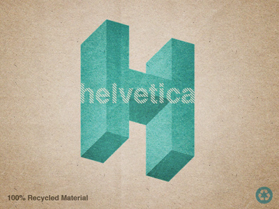 Helvetica Logo helvetica lettering logo recycled texture