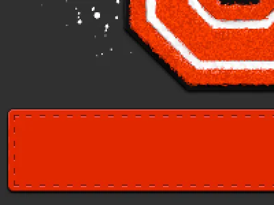 Stitches border image css3 experiment red web design