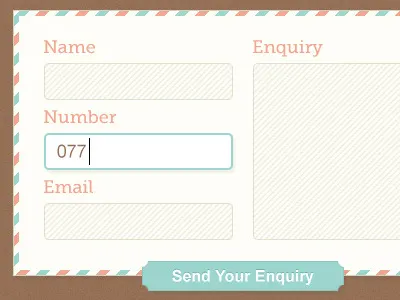 Simple Contact Form contact form envelope texture