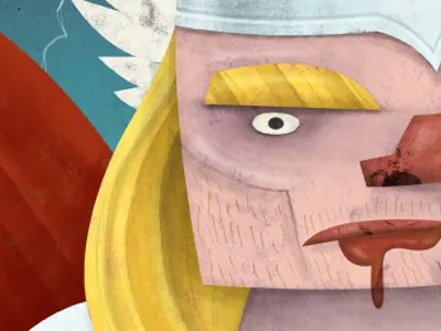 Thunder God In-Progress goofing illustration in progress thor