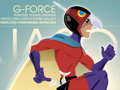 G-Force Jason battle of the planets g force gatchaman giclée jason