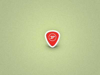 More shadows green guitar icon pick red shadow