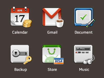 Wooo~ backup calendar document gmail miui music store