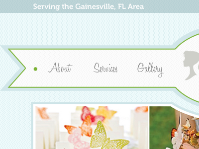 Wedding Designer Navigation blue green navigation texture