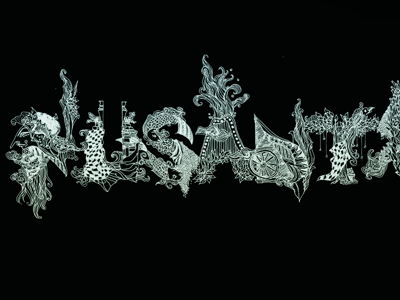 Nusantara drawing illustration indonesia typography