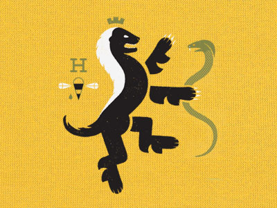 Honey Badger crest honey badger illustration