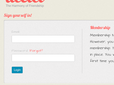Sign In Page clean light social