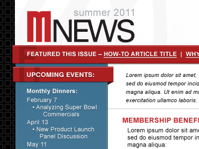 Newsletter Design v.1 email newsletter
