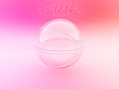 Glossy dribbble dribble glass icon