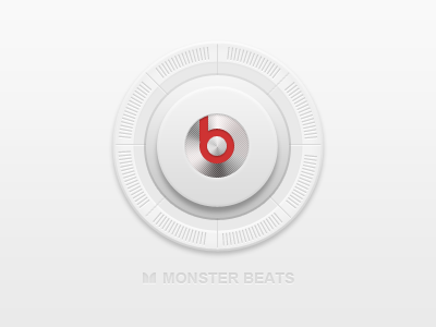 Volume Monster Beats button elements icon shadows effects ui volume white