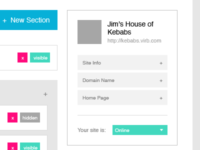 Jim's House of Kebabs build virb wireframe