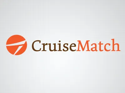 CruiseMatch brown cruise logo orange vector