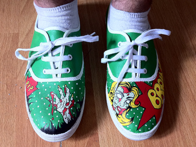 My Girlfriend Gift black brain custom girlfriend green hannaert illustration maite red rip shoes white women yellow zombie