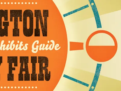 Arlington County Fair distressed illustration retro typography western