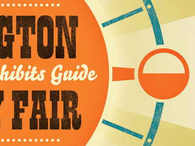 Arlington County Fair distressed illustration retro typography western