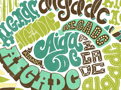 AIGA DC hand drawn illustration lettering typography