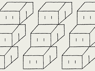 "Human Cells" - Geometric Line Art Illustration of Houses abstract architecture art book building drawing editorial geometric graphic design home house illustration isometric line minimalist modern pattern simplicity suburban symmetry