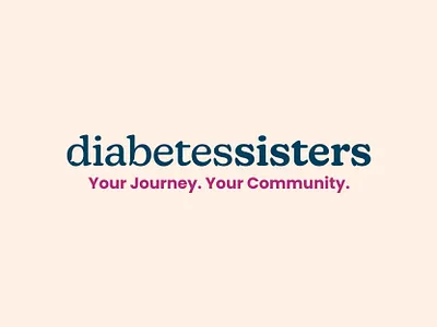 Diabetes Sisters Logo branding bubble communication community design diabetes help journey logo magenta navy pink quote sisters speaking speech support