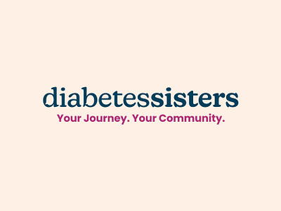 Diabetes Sisters Logo branding bubble communication community design diabetes help journey logo magenta navy pink quote sisters speaking speech support