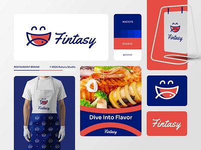 Fintasy Brand Identity b2b brand brand design brand identity branding bussiness card food branding graphic design logo logomark logotype packaging restaurant rukuru sea food