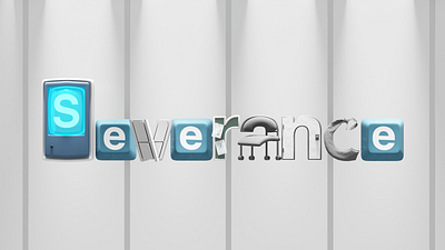 3d Typography - Severance 3d graphic design illustration typography