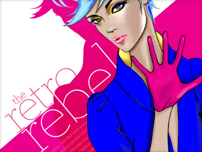 The Retro Rebel 80s fashion illustration graphic design illustration retro