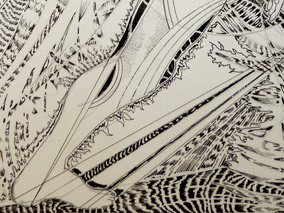 His Ocean (detail) drawing his ocean postjam