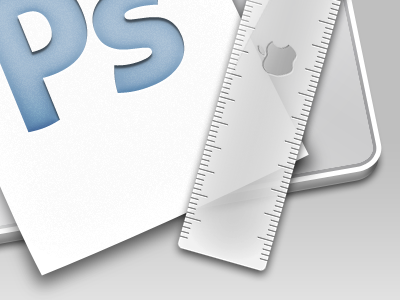 Photoshop apple block photoshop ps ruler