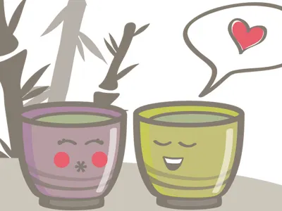 Lovely tea chinese drink illustration tea vector