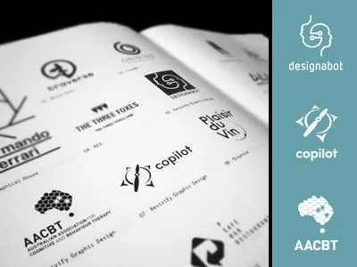 Los Logos brain brand compass designabot identity los logos mark pilot