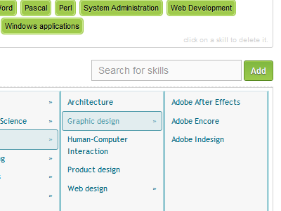 Career Development Social Recruitment Solutions Bravenewtale autocomplete selection skill tag