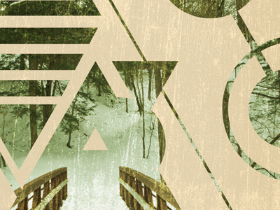 Aman bridge geometric nature texture trees