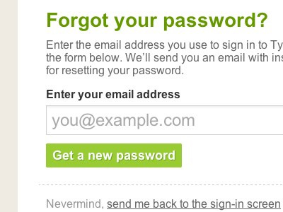 Forgot Your Password?