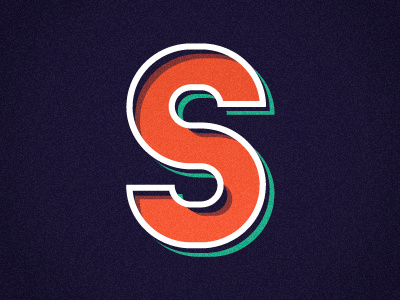 S letter texture typography