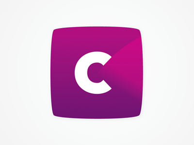 C brand fresh glow gradient icon identity lawfirm logo magenta modern